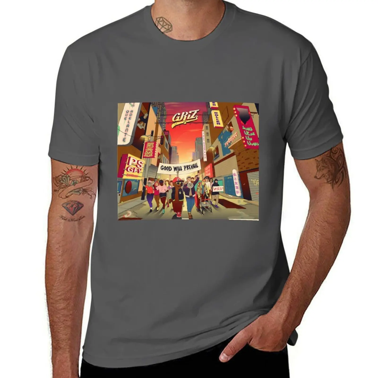 

Logo Griz Band Music Singer Tour Cap T-Shirt man t shirt luxury man t shirts cotton T-Shirt