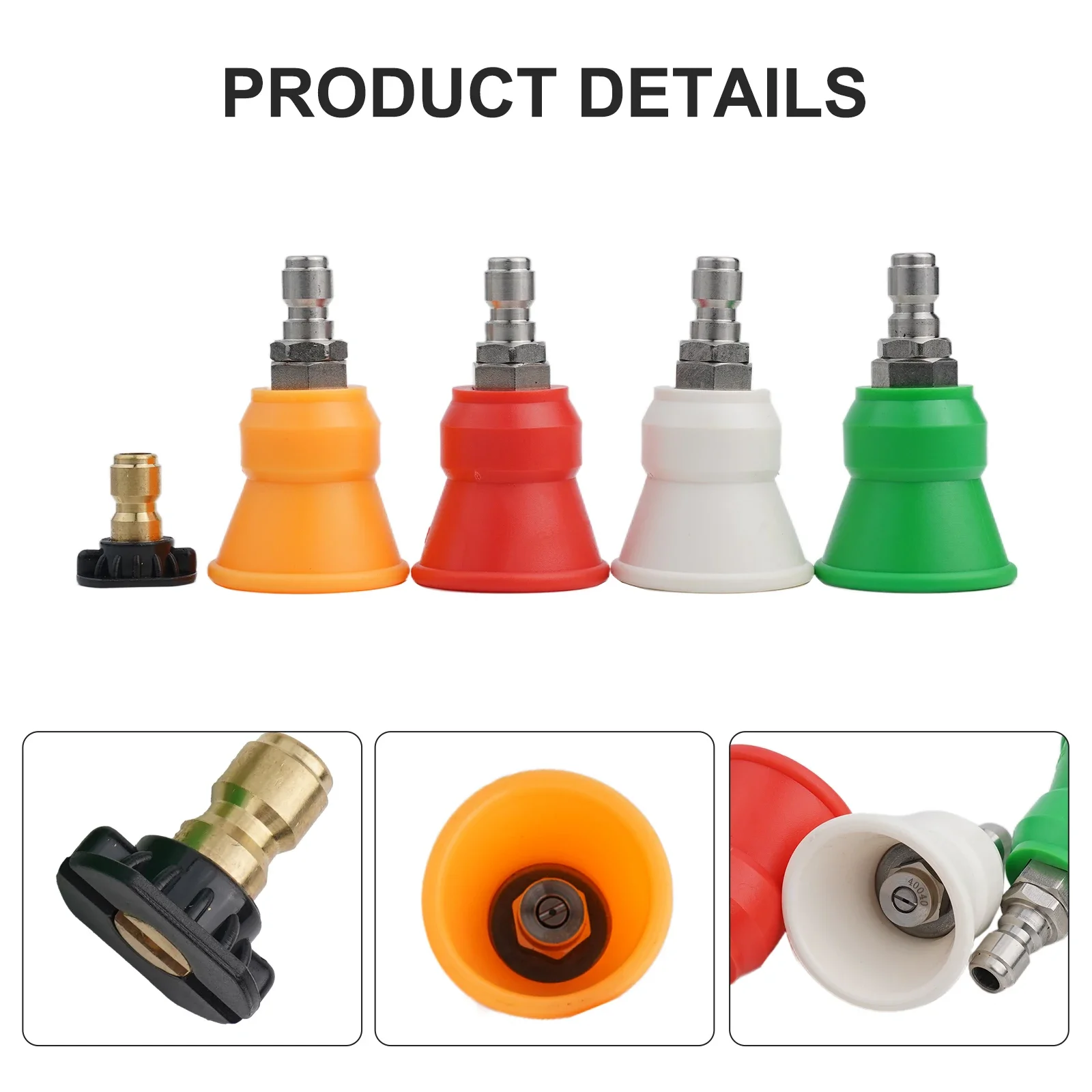 1/4 Inch Quick Connect Washer Nozzles Pressure Nozzles Rubber Protective Covers Wide Compatibility 1/4 Inch Quick Connect