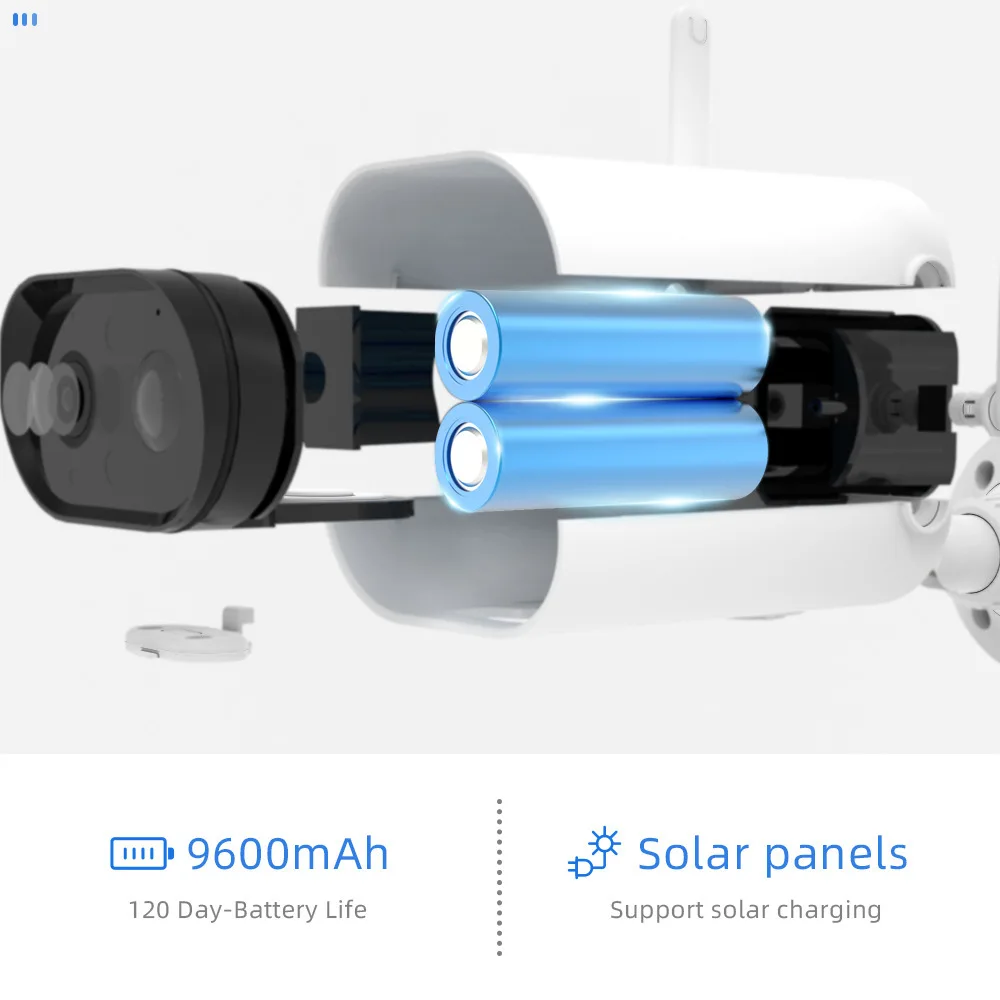 S02J PIR Solar Surveillance Camera Low Power Battery Charging WIFI Smartphone Remote Monitoring