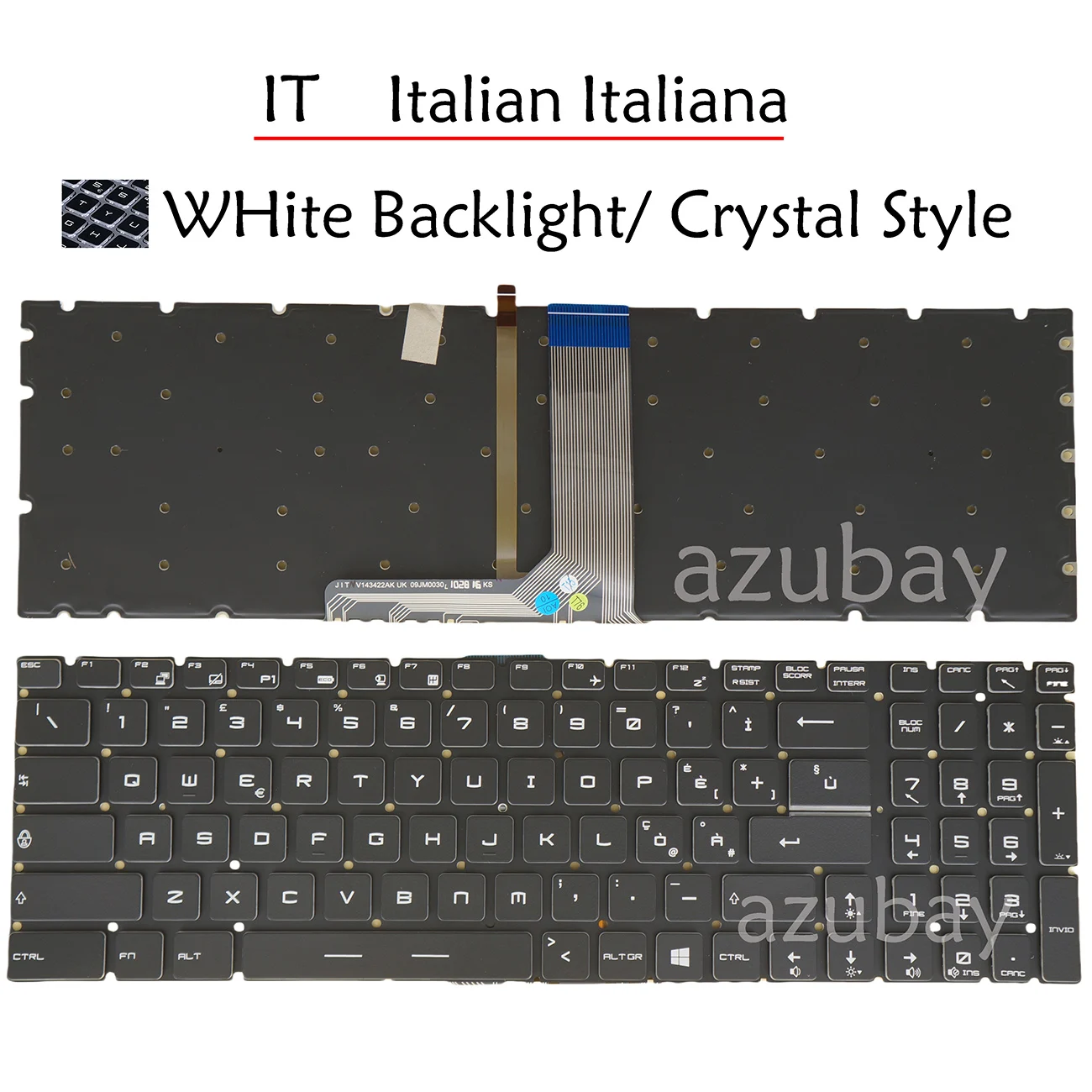 Italian Laptop Keyboard For MSI MS-16J2 MS-16J1 MS-1792 MS-1791 MS-1795 MS-1794 MS-16J5 MS-16J4 MS-179B MS-1799 White Backlit