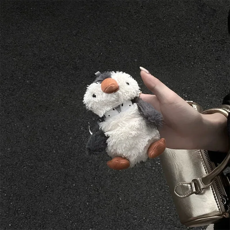 Funda de pingüino de peluche para AirPods 4 Airpod 1 2 3 Pro Pro2 auriculares Bluetooth caja de carga funda protectora para auriculares