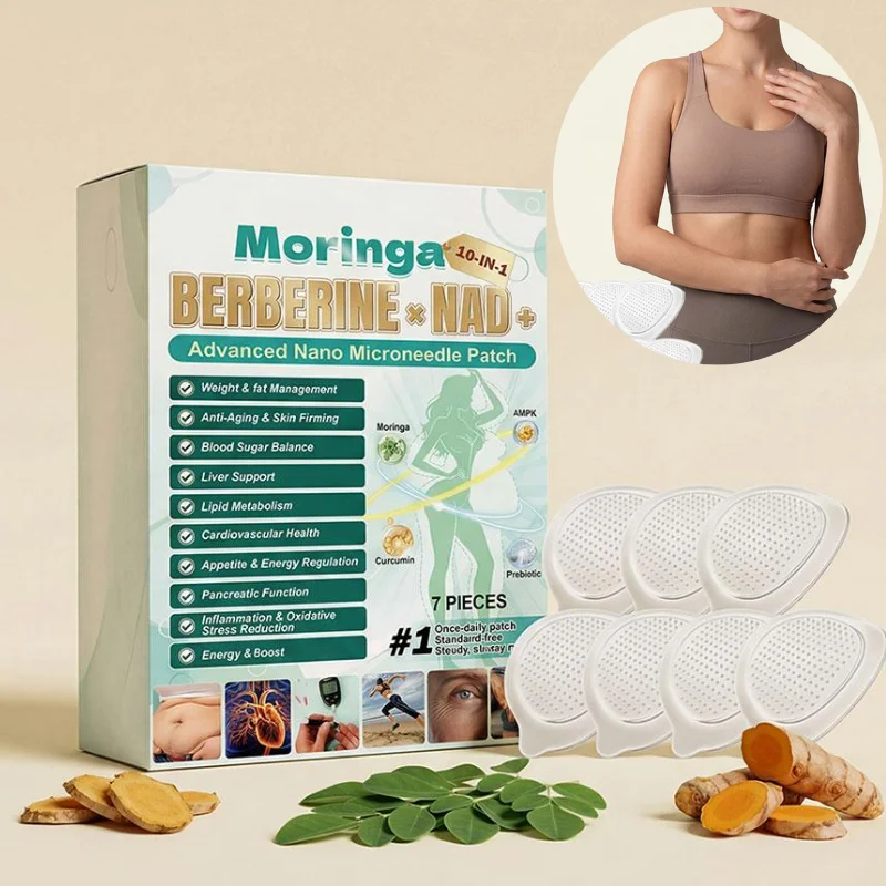 Advanced Nano Microneedle Belly Patch For Weight Management 10-in-1 Moringa Berberine NAD+ Microneedle Patch Blood Sugar Balance