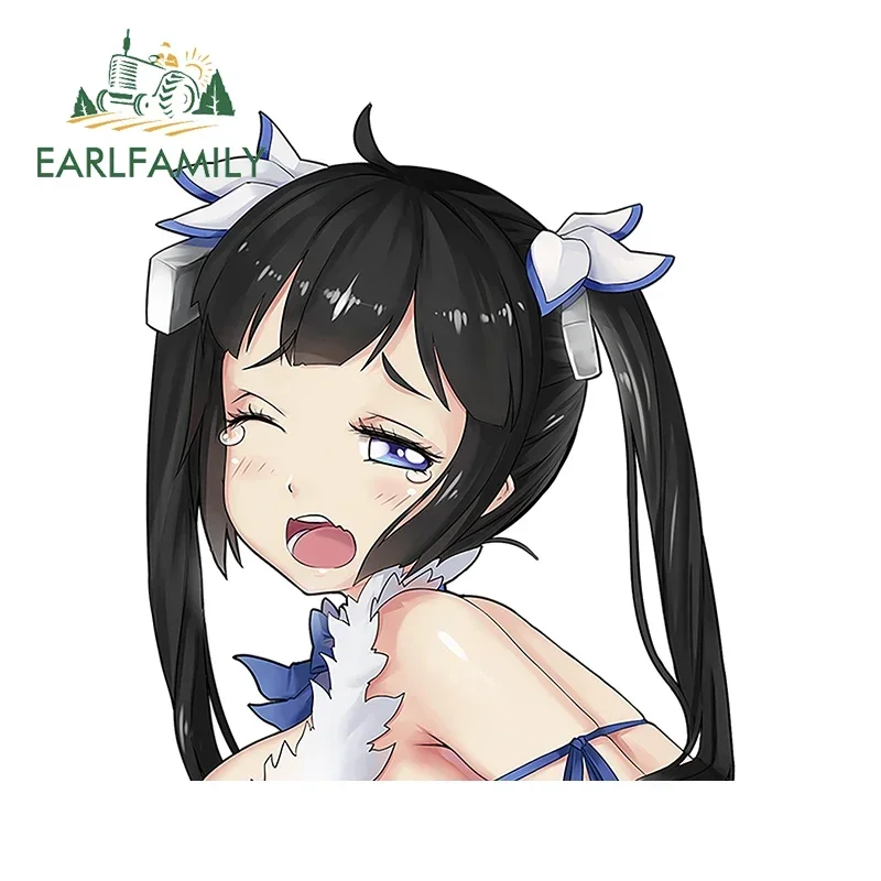 EARLFAMILY 13 سنتيمتر X 11.6 سنتيمتر ل DanMachi البكاء هيستيا مكيف الهواء ملصق مائي ويندوز RV شخصية انسداد خدش ملصقات السيارات