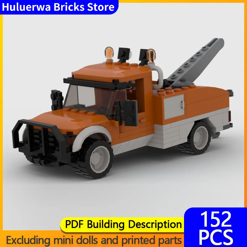 

City Car Model MOC Building Bricks Road Rescue Tow Truck Modular Technology Gifts Holiday Assemble Children Toys Suit