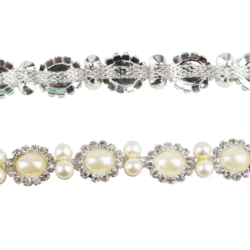 

Обрезка со стразами и искусственным жемчугом — сделай сам для свадеб, костюмов, поделок | 1 ярд на обслуживание(≈91см)