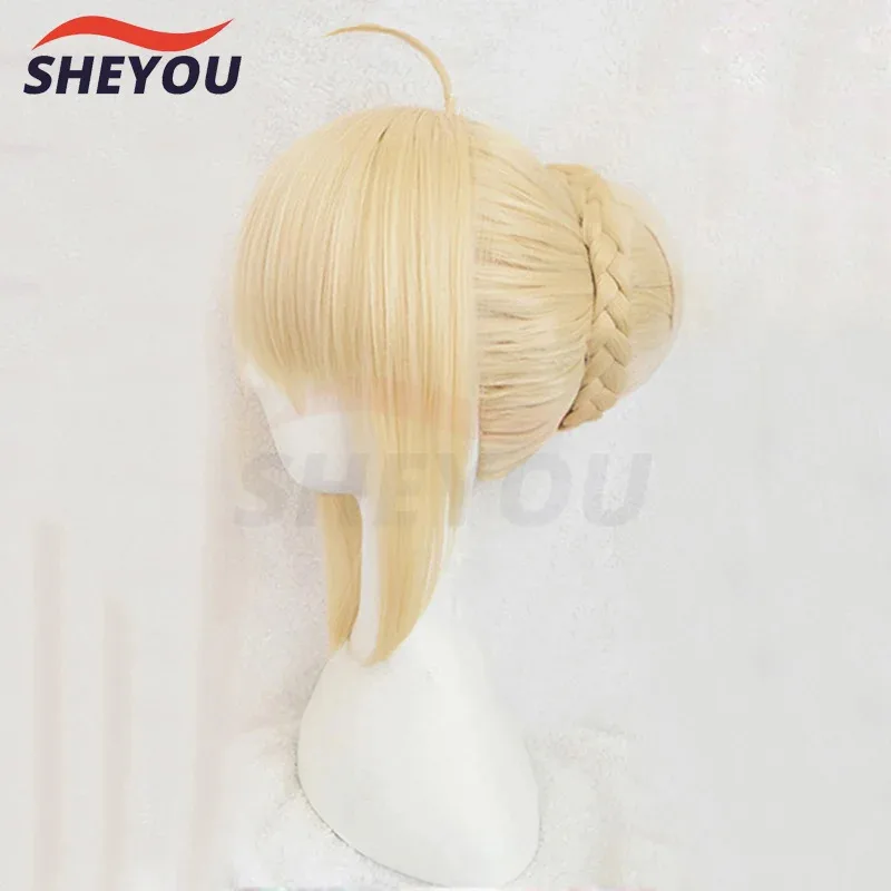 

2025 12 FGO Alter Saber Grand Order парик аниме Fate Stay Night термостойкие парики для косплея + заколки с бантом