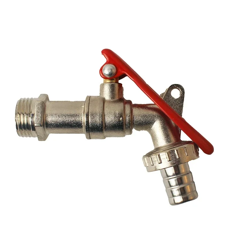 1/2 Inch Zinc Alloy Garden Faucet Bibcock Outdoor Lockable Water Tank Connector for Industrial Home Irrigation Replacement