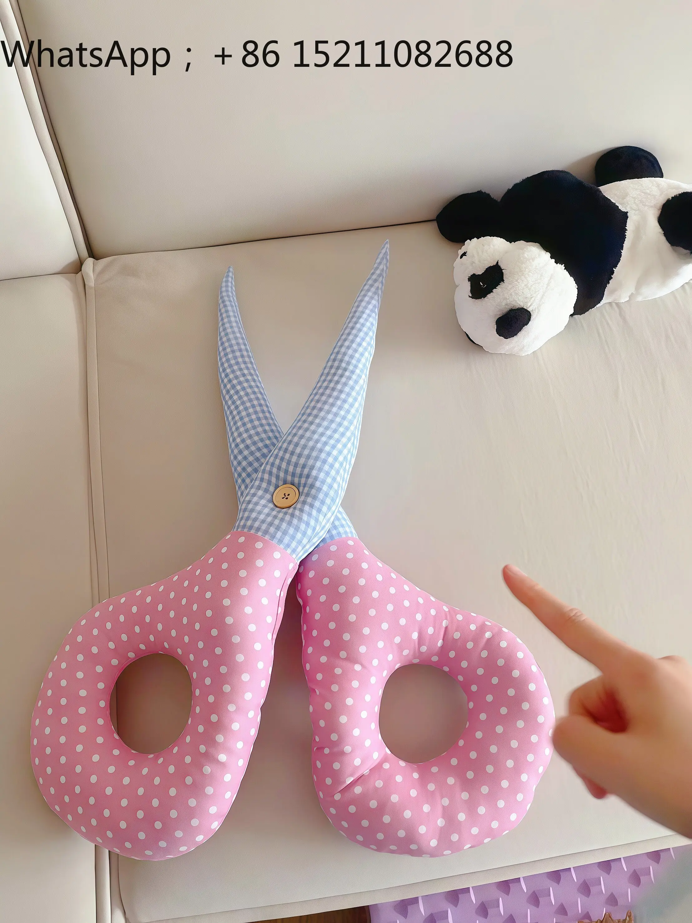 SCY bedding scissors throw pillow backrest sleeping bed sofa plush doll pillow comfortable