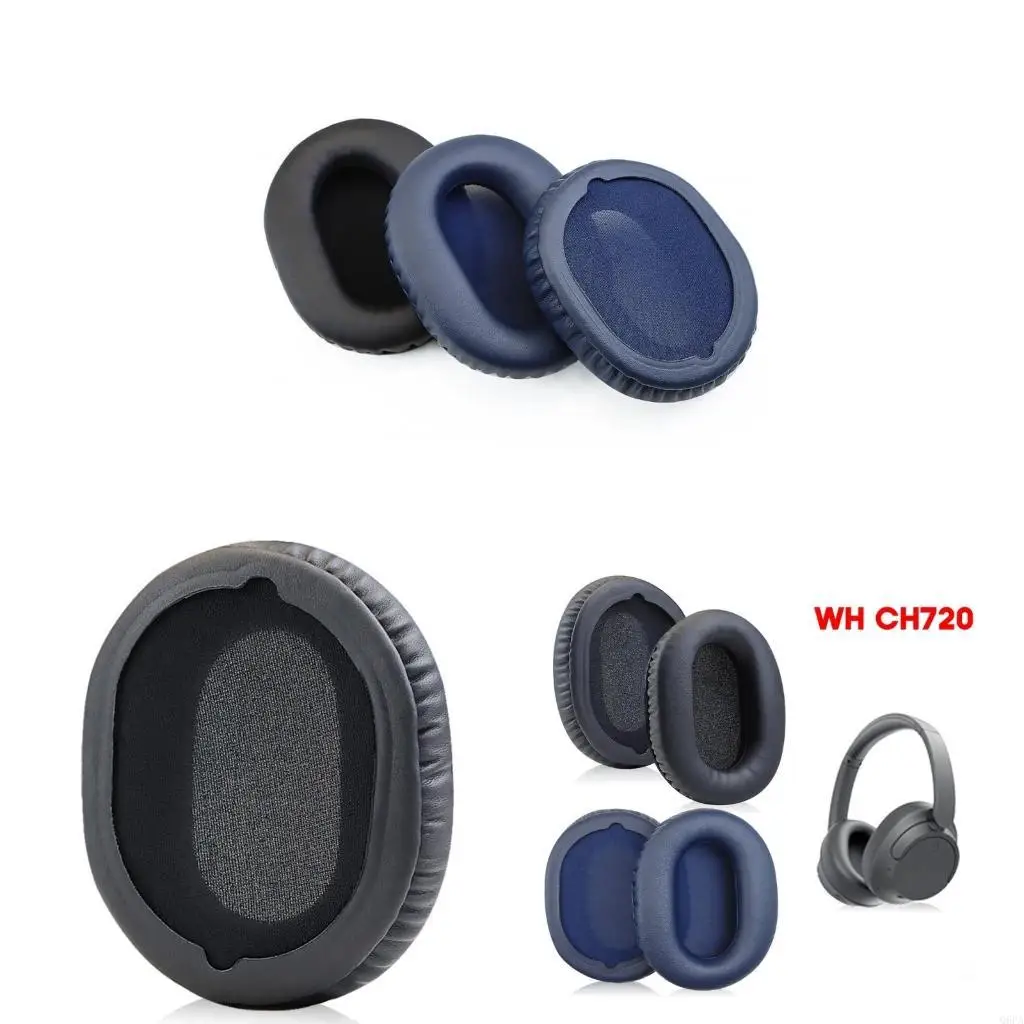 Q6PA Easy-to-Attach Sponge Ear pads Ear Cushions for WH-CH720 CH710 Headphone Comfort Earmuff  Improve Sound Experience
