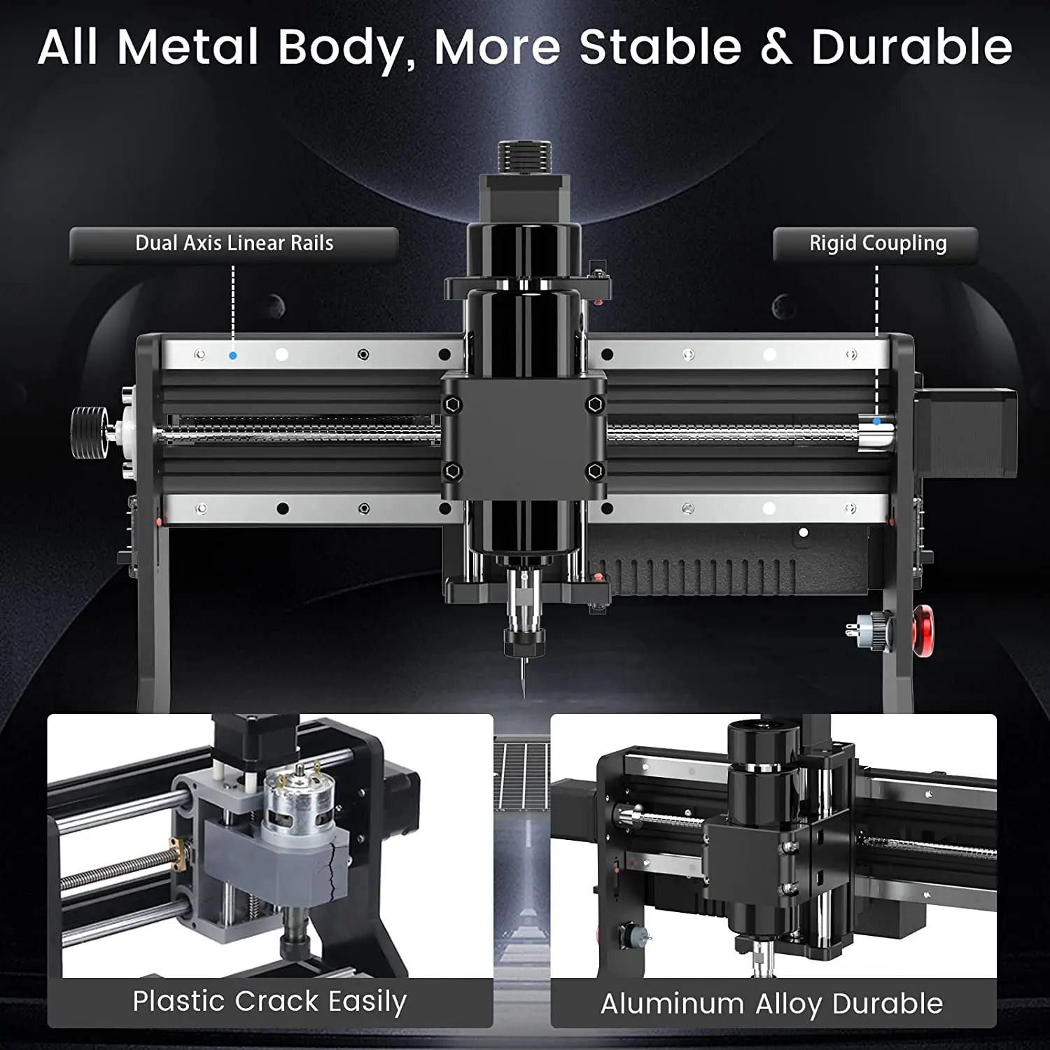 500w Spindle CNC Wood Router 3020 Plus Max Metal Milling Engraving Machine 3-axis DIY Laser Engraver For Cut Aluminum Steel MDF