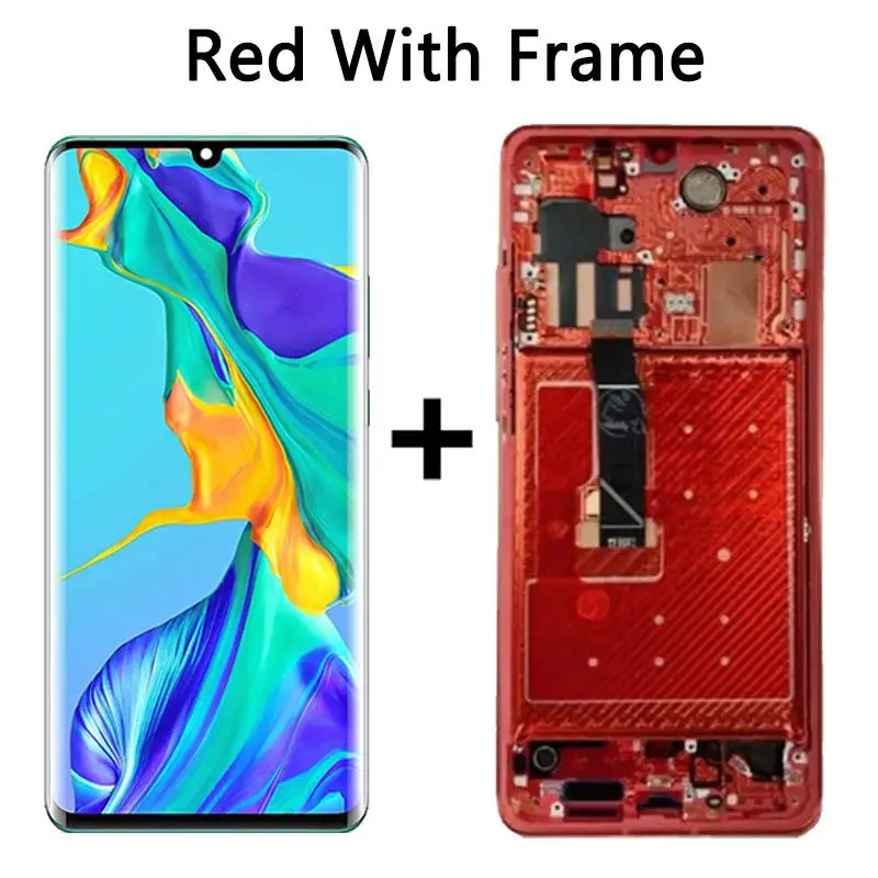 Top! OLED Screen for Huawei P30 Pro VOG-L29 VOG-L09 Lcd Display Touch Screen Digitizer Replacement With Frame Fingerprint Cover