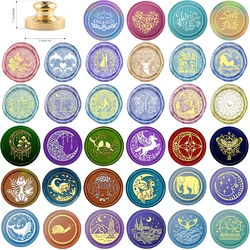 Unicorn Elephant Eagle Creature Wax Seal Stamps Moon Night View Sealing Wax Stamper for DIY Wedding Invitation Envelope Making