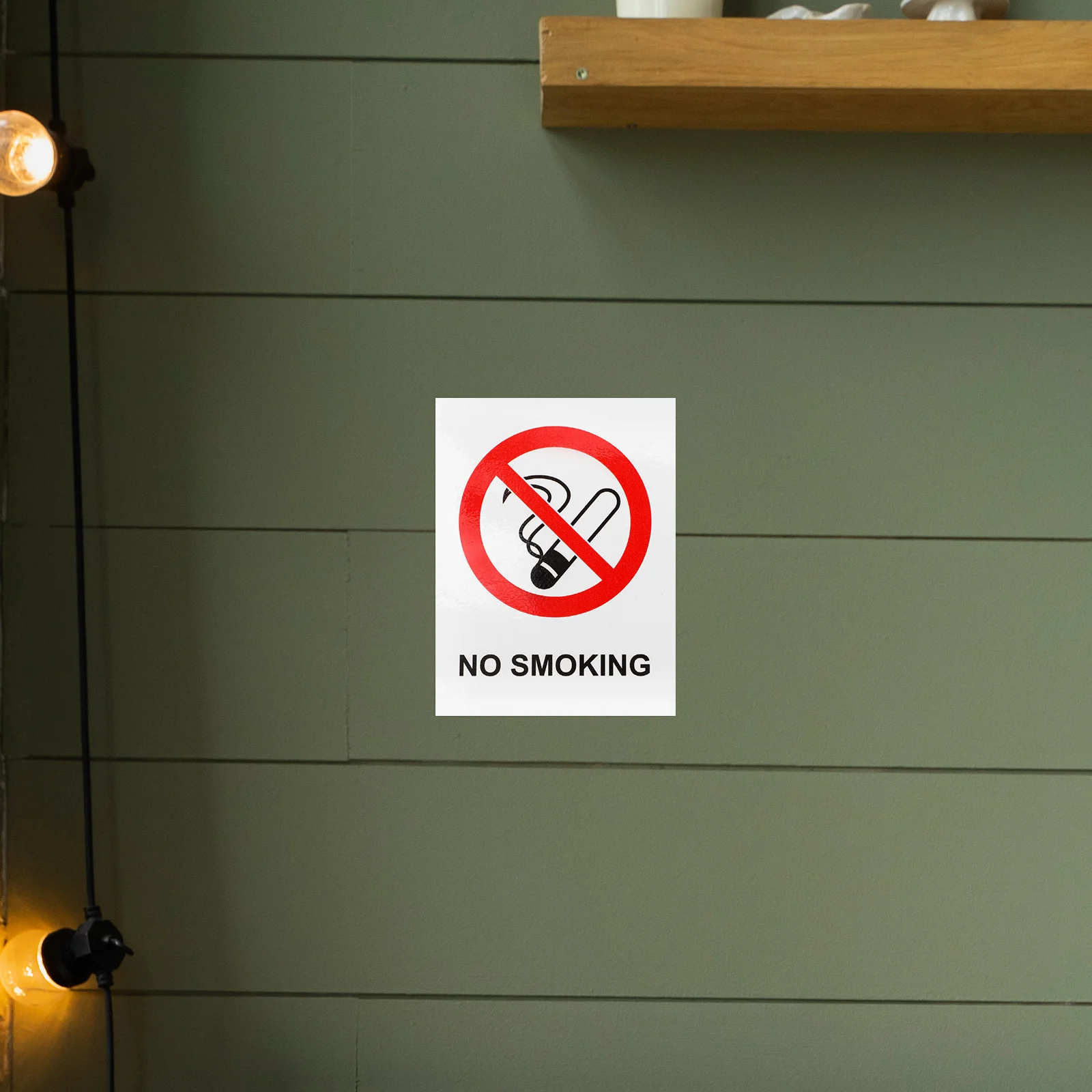 6pcs No Smoking Sticker PVC Adhesive Signs for Business Wall Decals Reminder Public Safety Warning