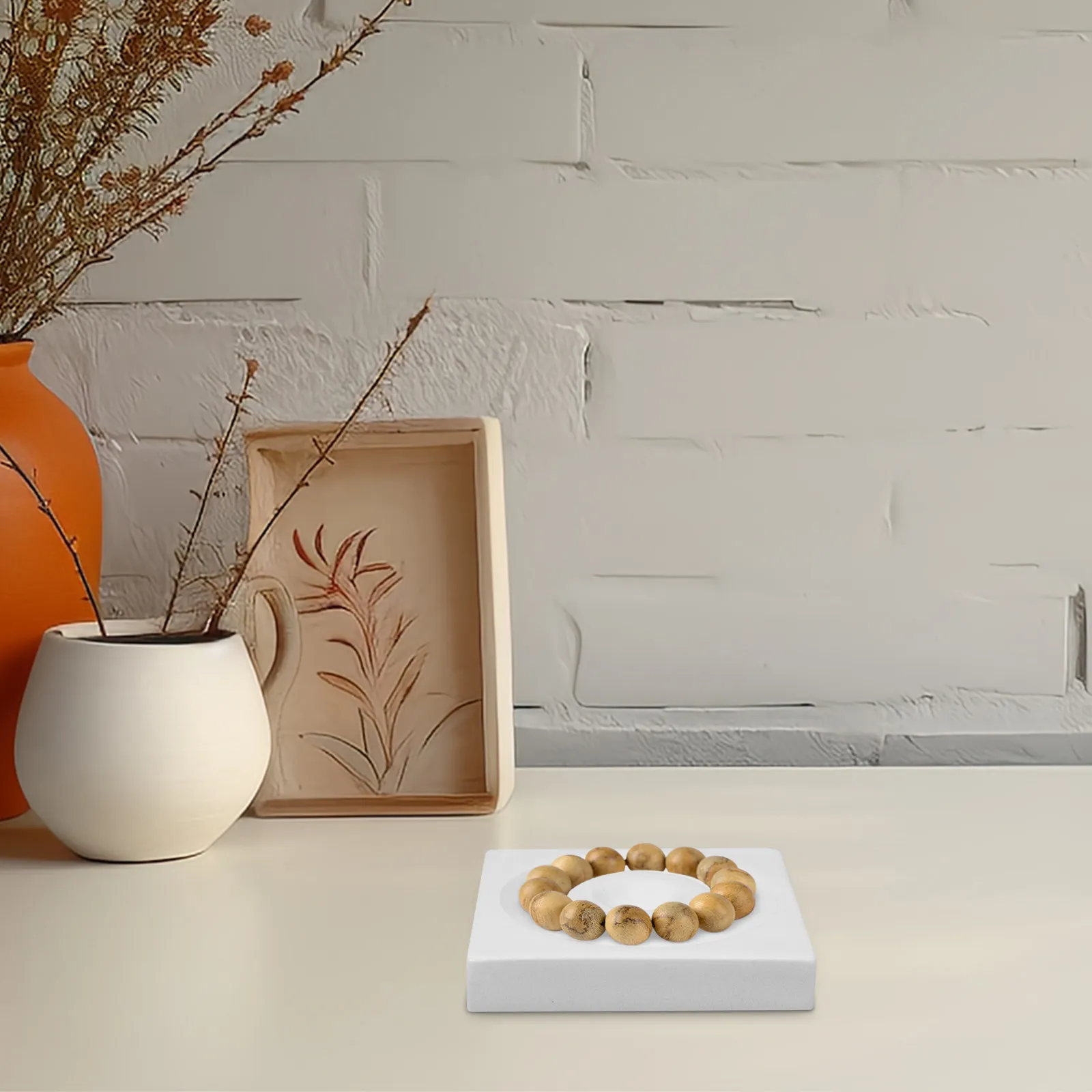 

Small Bracelet Holder Display Jewelry Organizer Tray Stand for Bracelets Necklaces Watches Earrings Dresser Drawer Storage