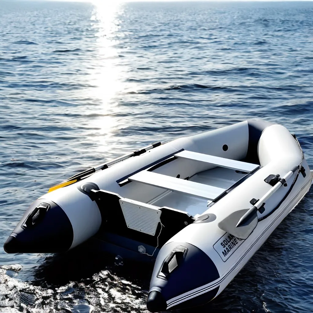 PVC Inflatable Assault Kayak Speed Boats 300cm Solar Marine 5 Person PVC Fishing Canoe Casual Hovercraft Aluminum Floor 0.9mm