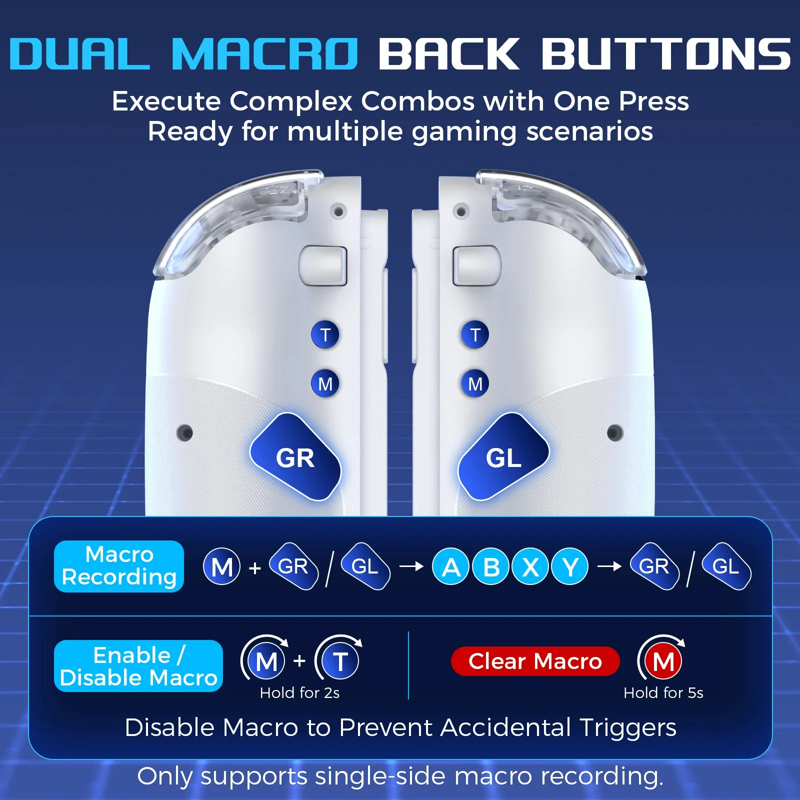 Twin Lumina Wireless Joy‑Con for Switch 2, Hall‑Effect Joystick Gamepad With Sensitive Micro‑Switch Buttons,Bluetooth Controller