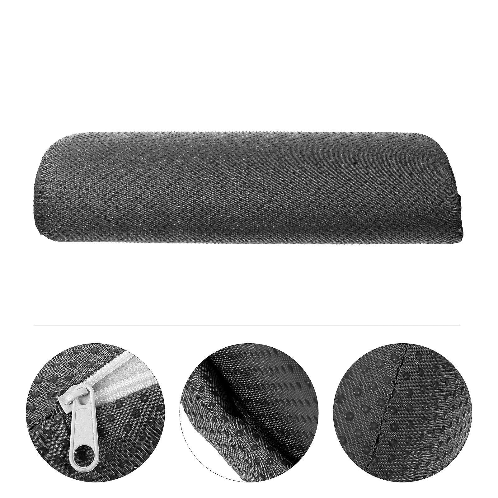 Foot Pillow Heel Protector Memory Foam Footrest Office Mat Wedge Pad Stool for Work Black Polyester Cotton Cushion