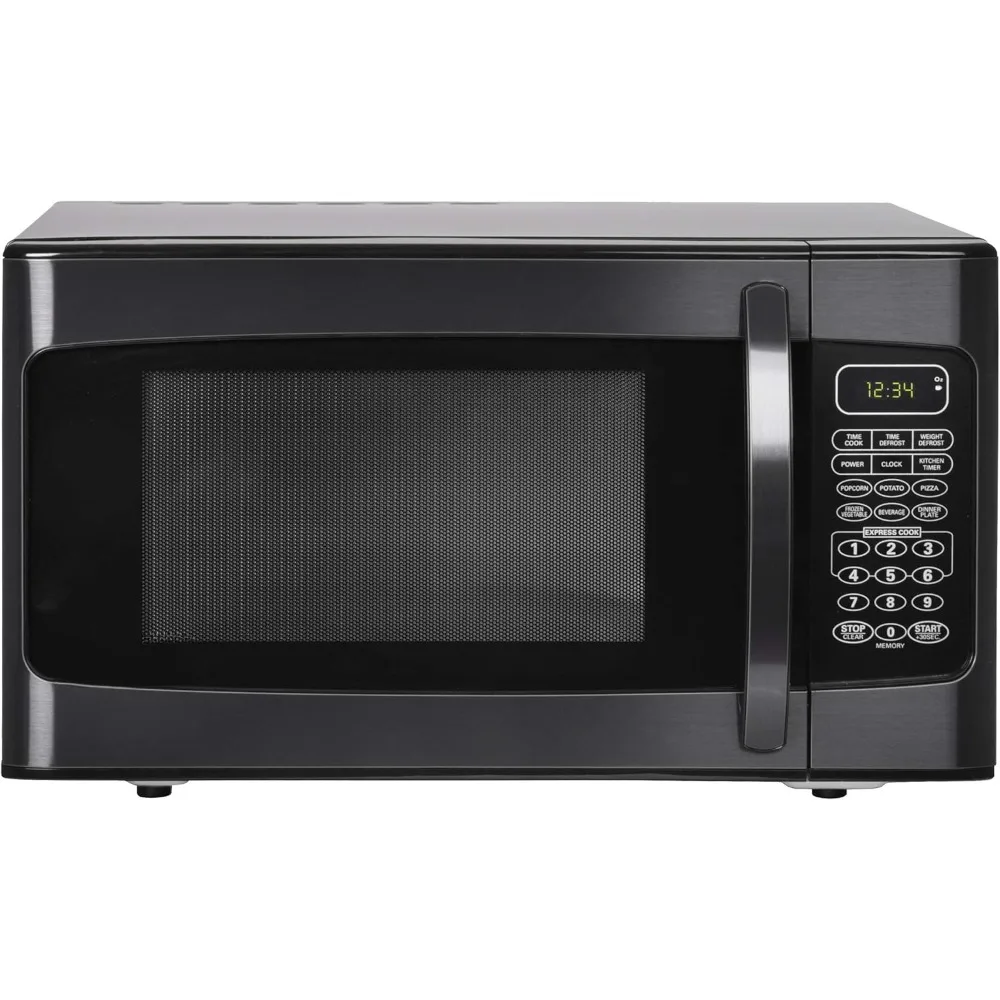 Forno Microondas 1.1 Bancada do pé cúbico, temporizador de cozinha, bloqueio de criança, 6 opções One Touch, desktop