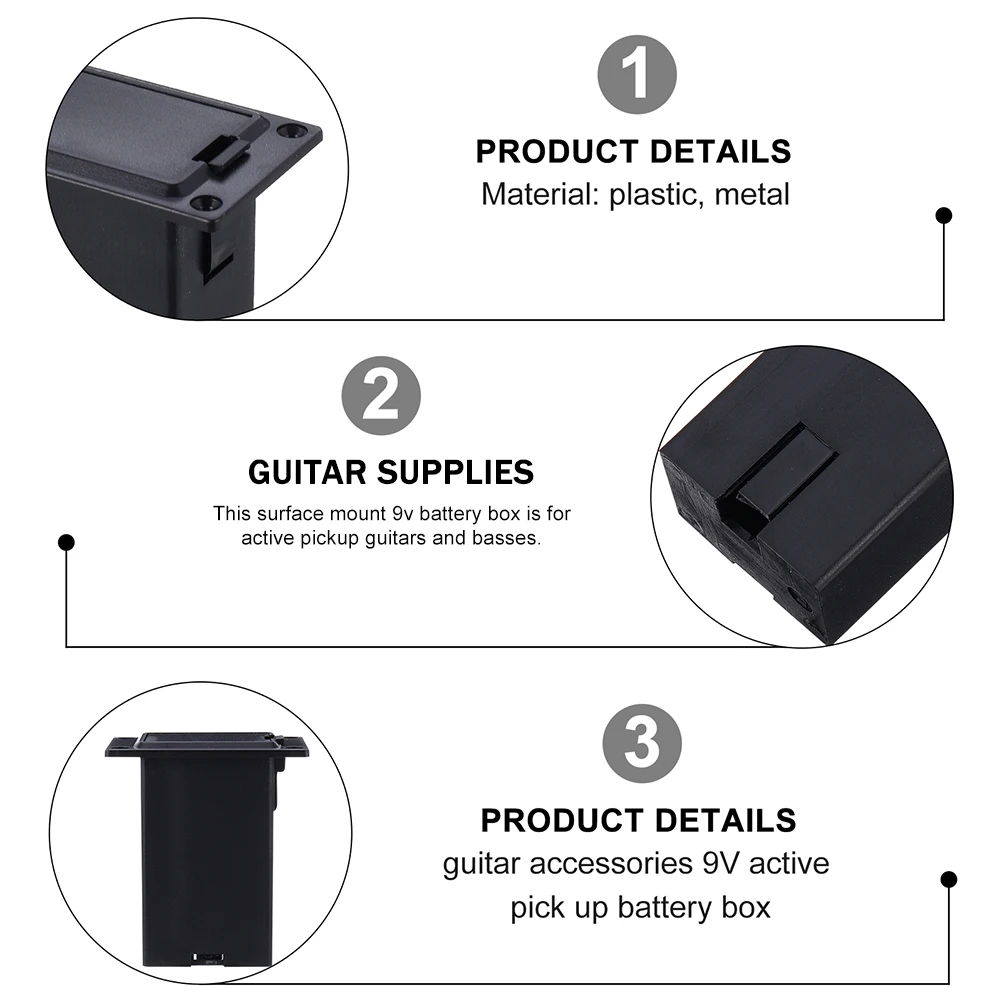 

2 Pcs Pickup Case Bass for Guitar Accessories Storage Supplies Batteries