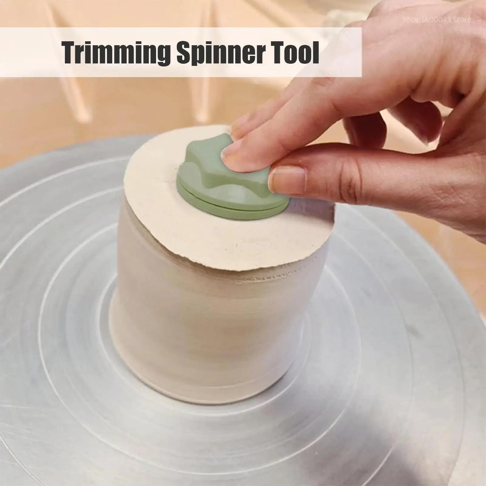 Pottery Clay Spinner Trimming Tool 40mm Clay Rotary Trimmer Wheel Clay Spinner For Enthusiasts Hobbyists Home Studio Workshop