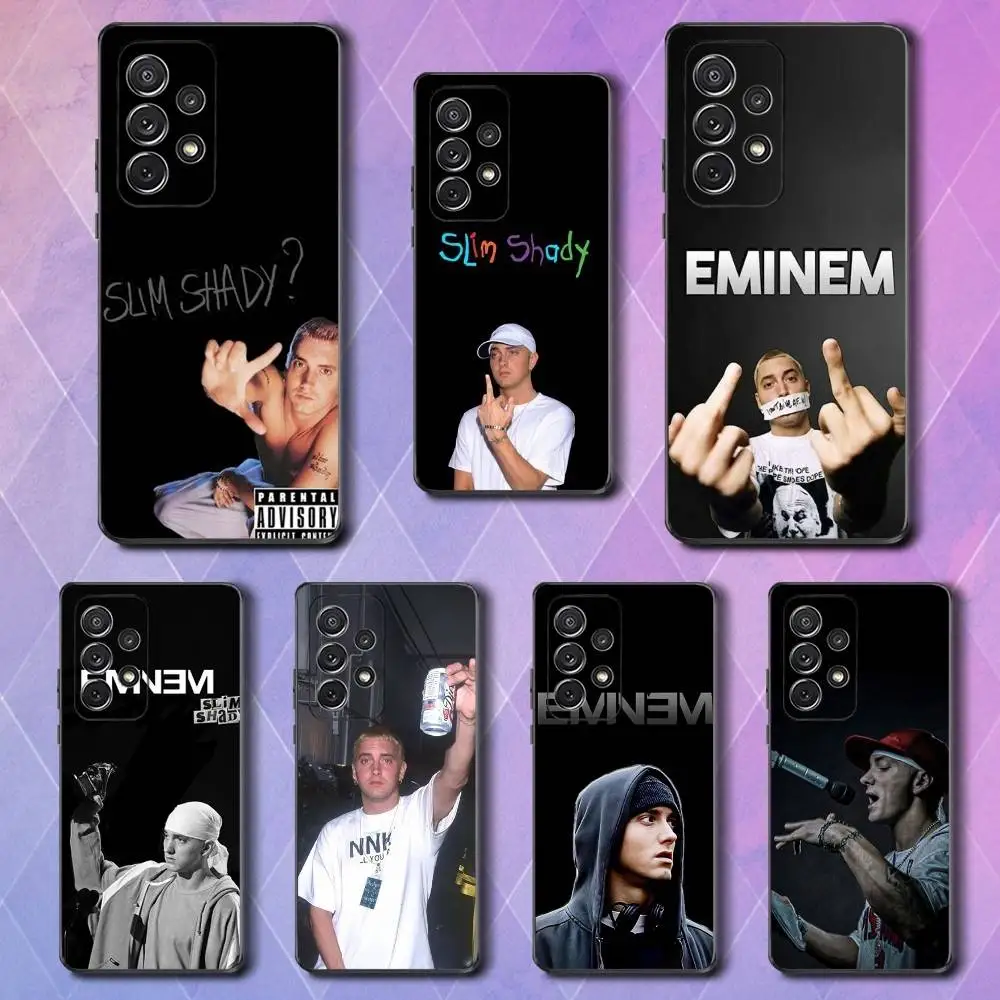 

Rap E-Eminem Singer Phone Case For Samsung S25,S24,S23,S22,S21,S20,S10,Ultra,Plus,Lite,FE,Soft Silicone Black Cover