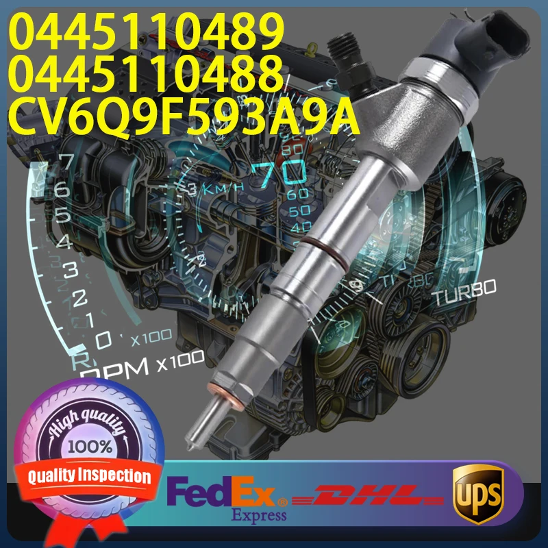 

0445110489 0445110488 CV6Q9F593A9A 1745052 Common Rail Injector For Ford Focus B-Max Fiesta Mondeo V 1.5 TDCi Engine