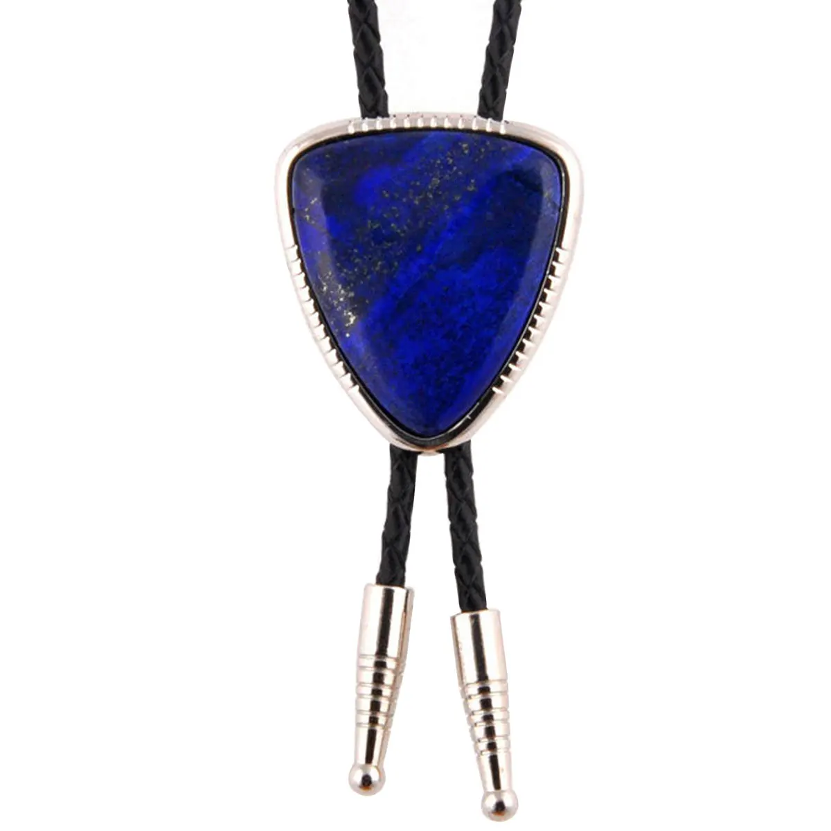 

Sue Che Men's Retro Large Triangular Crack Turquoise Bolo Tie Fashion Necktie Accessory