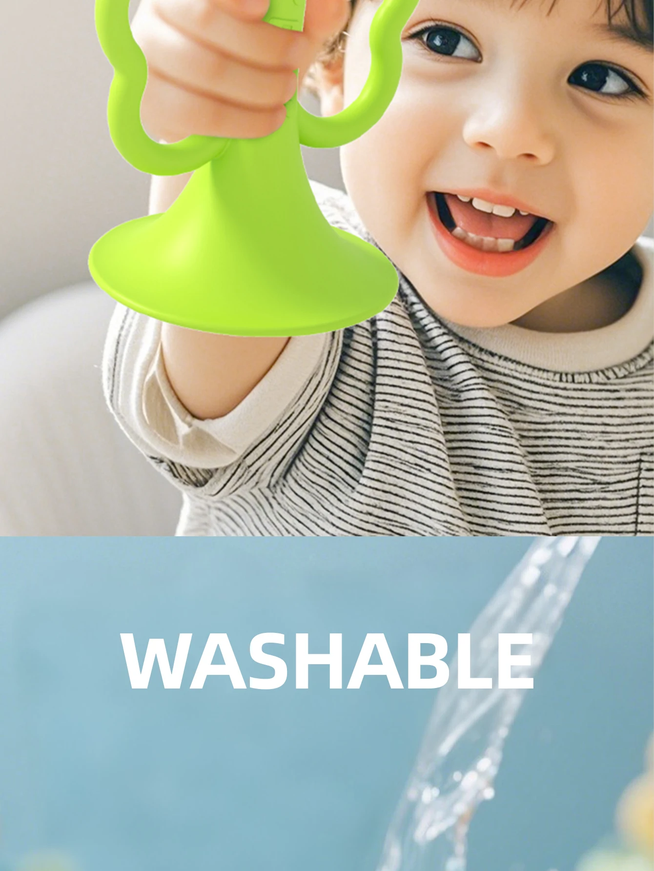 Kinder-Silikon-Trompete als Musikinstrument zum Blasen, Kauen und Spielen, als Frühbildungsspielzeug und Intelligenzspielzeug – Detail 6