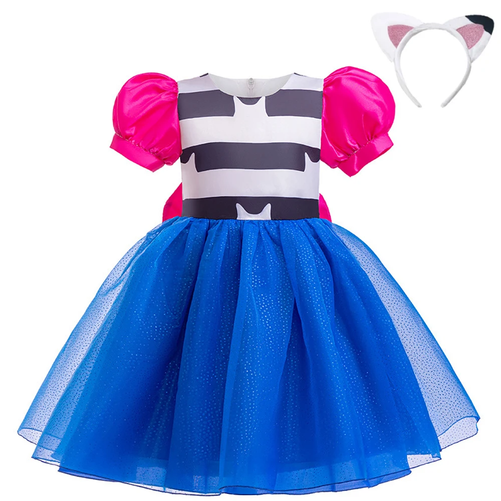 Baby Girls Cosplay Gabby Doll House Costume Carnival Toddler Kids Halloween Christmas Clothing Princess Flower Children Vestidos