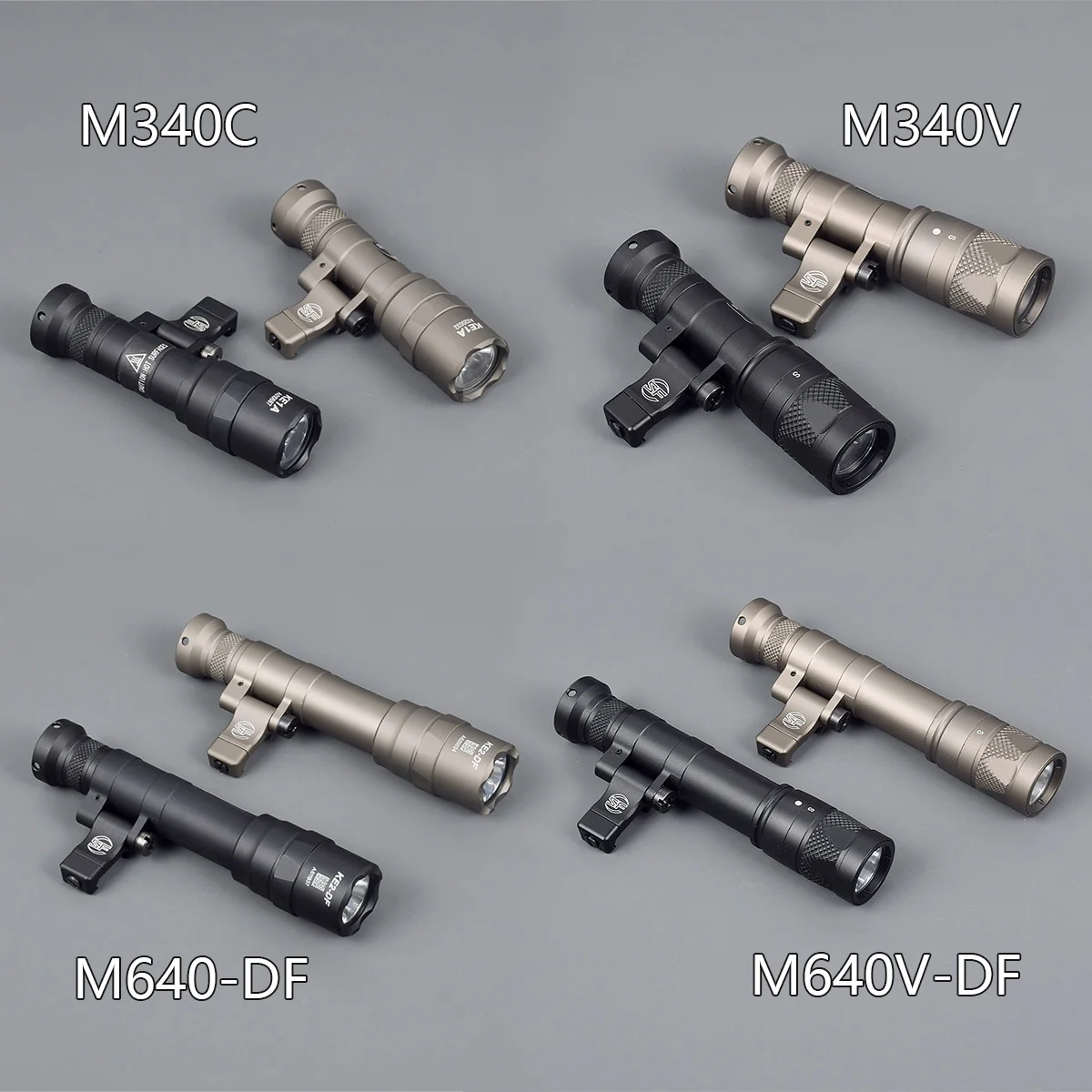 Tactical Surefire M340 DF M640 SF Flashlight M340C Led Scout Light 20mm Picatinny Rail M -LK Mount Airso*t Hunting Lamp