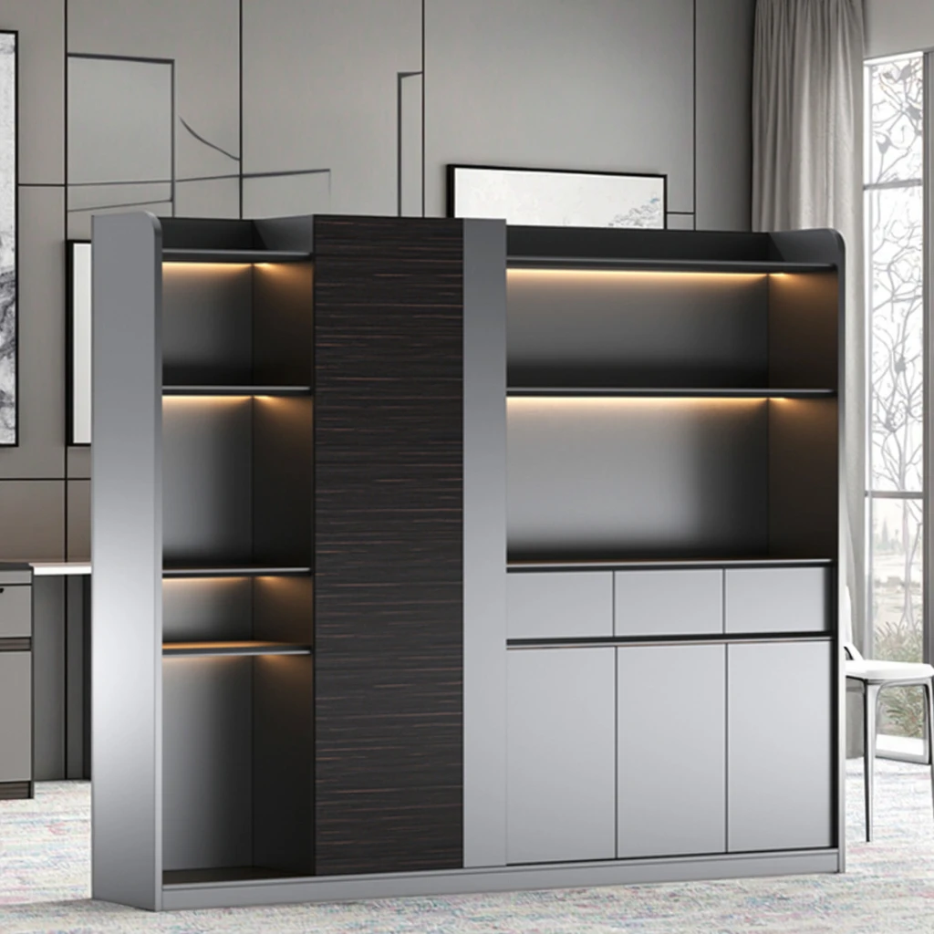 ！@Modern Minimalist File Pedestal Lockable Hight Profile Filing Cabinet High Gloss Finish for Contemporary Office