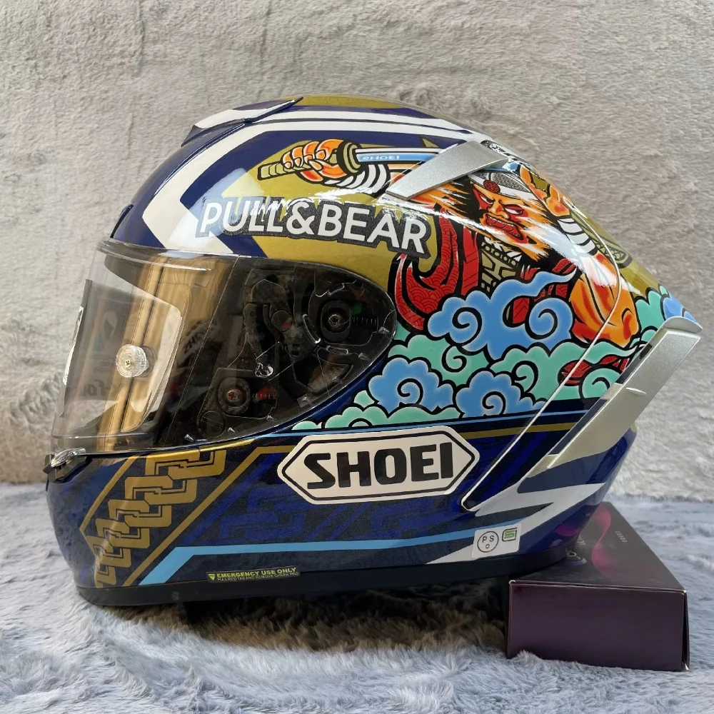 shoei X14 Motorcycle Helmet.All-Season Universal Full-Headgear Helmet.Second Generation Attracting Fortune Cat X14 Helmet