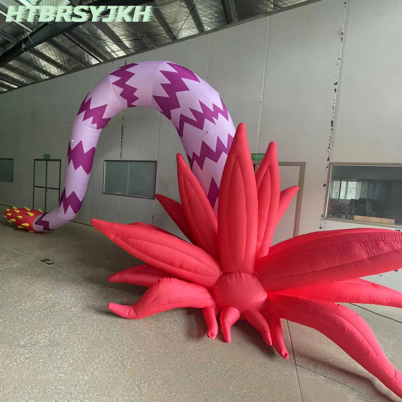 

Гигантские надувные искусственные реплики цветов с длинным изгибом, воздушный удар, украшение для пола, реклама в ночном клубе
