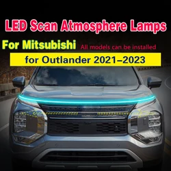 For Mitsubishi Outlander 2021-2023 LED Daytime Running Light Scan Starting Car Hood Decorative Light DRL Decorative Ambient Lamp