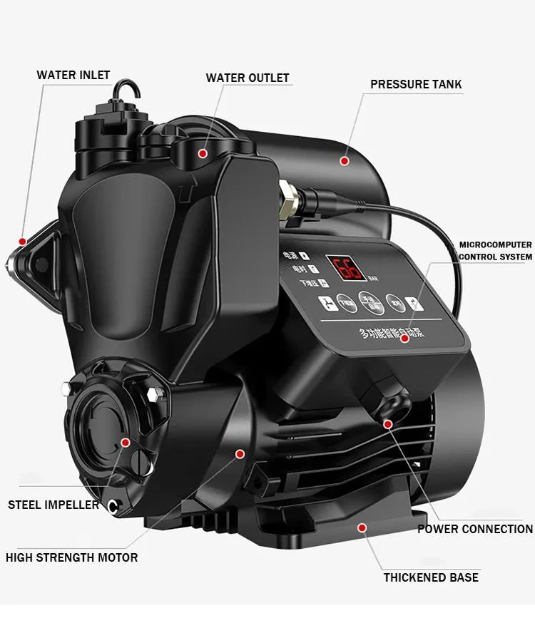 Factory Customized Small Electric Water Pump High Pressure Electric Pump Self Priming Smart Silent Booster Pump