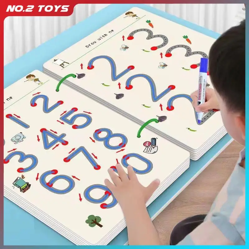 Tracing Writing Workbook with Pen Control Line Tracing Letters Training Practice for Kids Children's Early Educational Notebooks