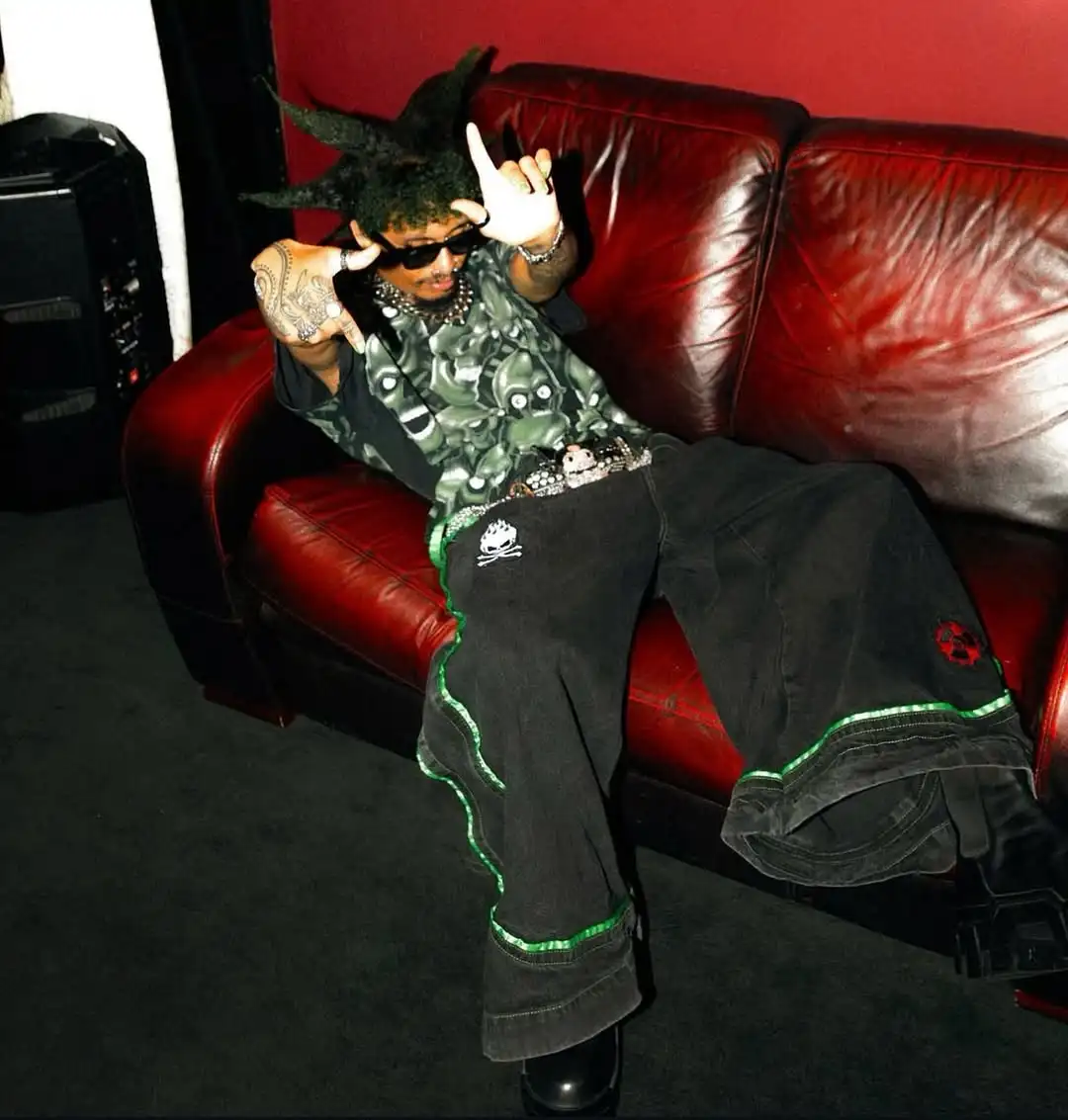 

Модные полосатые дизайнерские потертые мешковатые широкие свободные джинсы High Street в стиле хип-хоп, прямые джинсы, женские брюки-карго