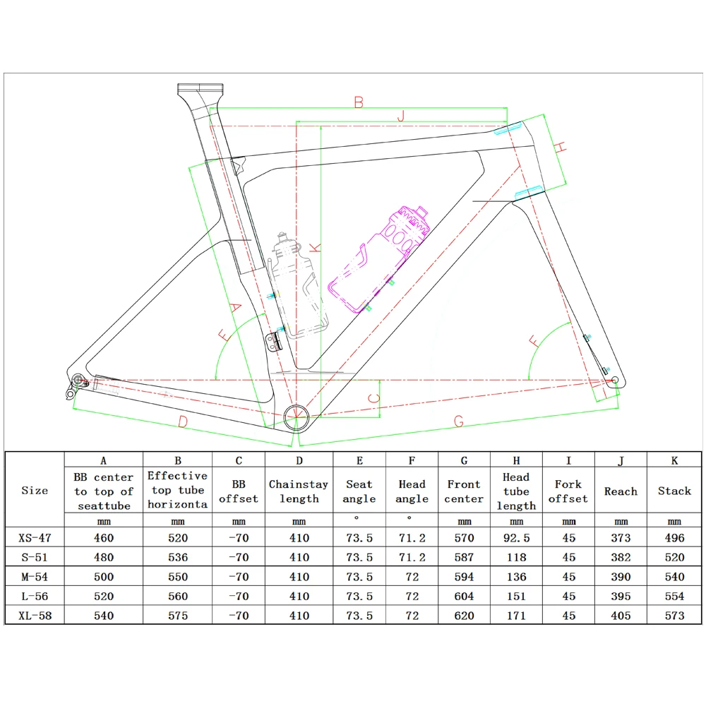 ELITE Rahmen Carbon Rennrad Rahmen Fahrrad Zubehör Scheibenbremse Carbon Radfahren Frameset T1000 Racing rahmen BB86 – Detail 3