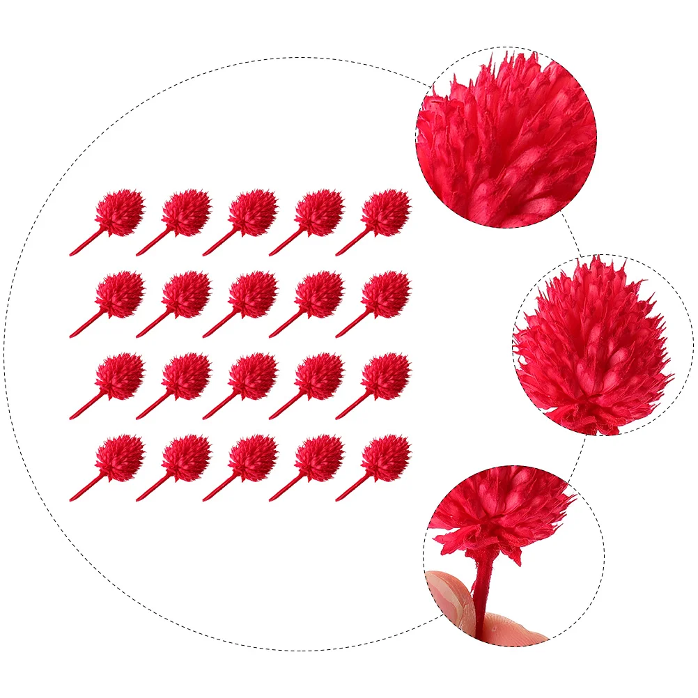 

40pcs Thousand-day Red Pendant Christmas Hanging Decorations Natural Pinecone Chirihong Pendants for Xmas Tree Party