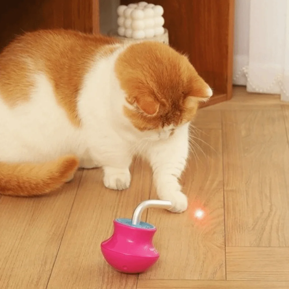 

360° Rotation Automatic Laser Cat Toy Infrared Laser Anti-Collision Teasing Cat Toys USB Charging Smart Kitten Device