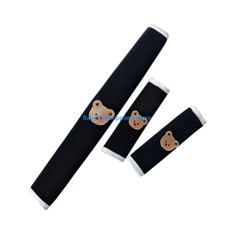 وسادة حزام عربة الأطفال R1WF أنيقة وعملية مع غطاء حماية لمسند الذراع الأمامي على شكل حيوان ومقود سهل التركيب