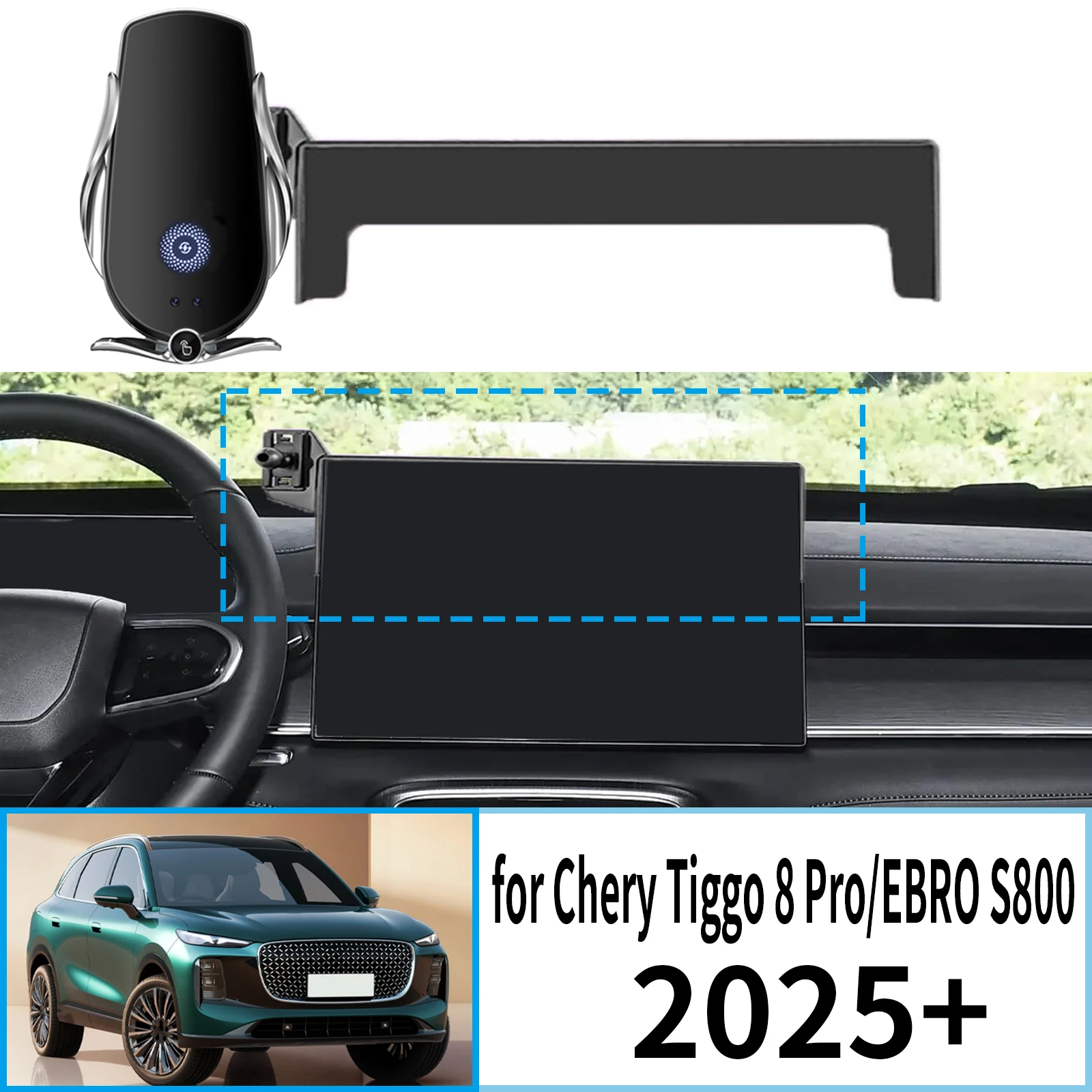 

for Chery Tiggo 8 Pro EBRO S800 2025 2026 Navigation Bracke Screen Base Phone Holder Mount Car ​​accessoires