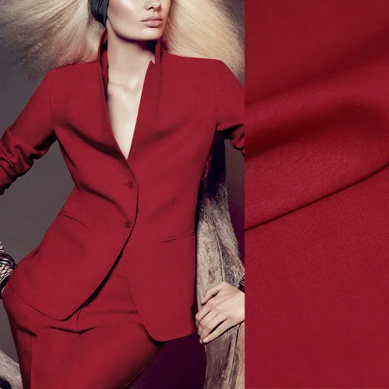 

150 см в ширину 350 г/м, красная однотонная шерстяная ткань для осенне-весеннего костюма, платья, куртки, пальто, материал для шитья своими руками C015