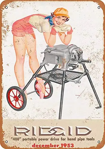 Fsdva Metal Sign - Rigid Hand Pipe Tools Pinup - Vintage Wall Decor Art