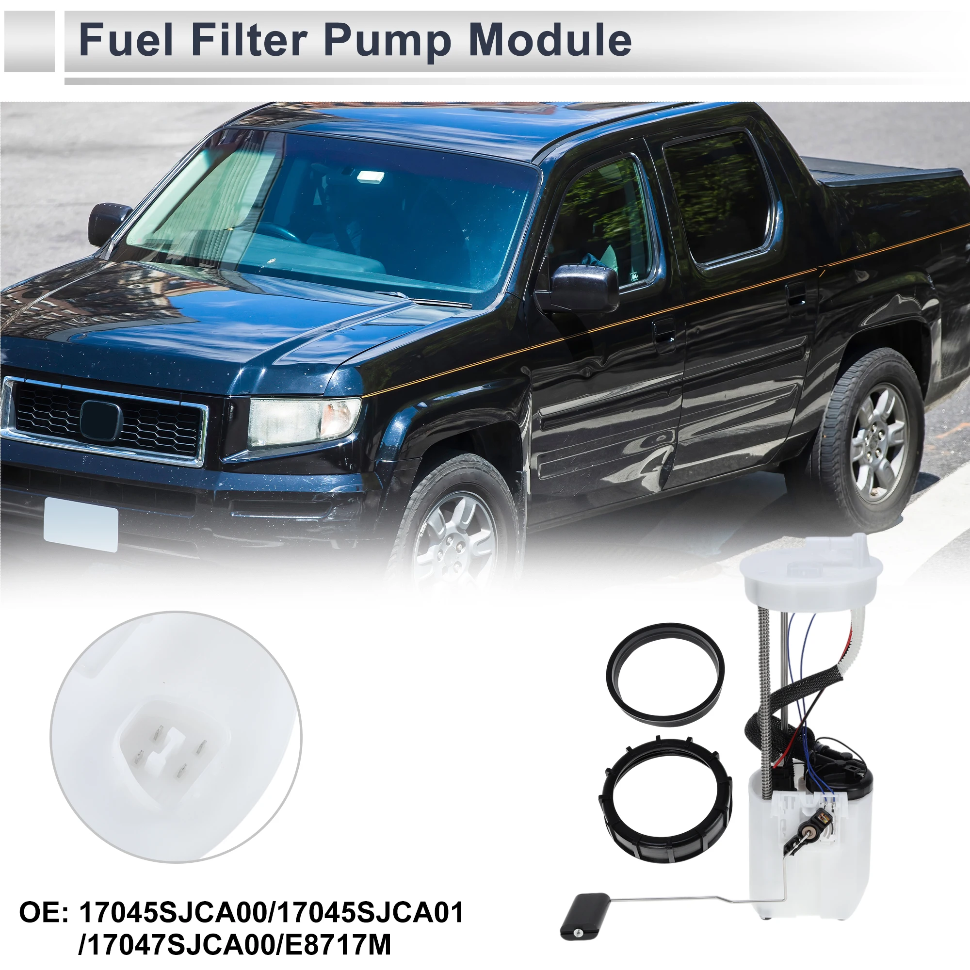 

X Autohaux Auto Car Electric Fuel Pump Assembly for Honda Ridgeline 2006-2014 V6 3.5L Petrol Crew Cab Fuel Filter Pump Module