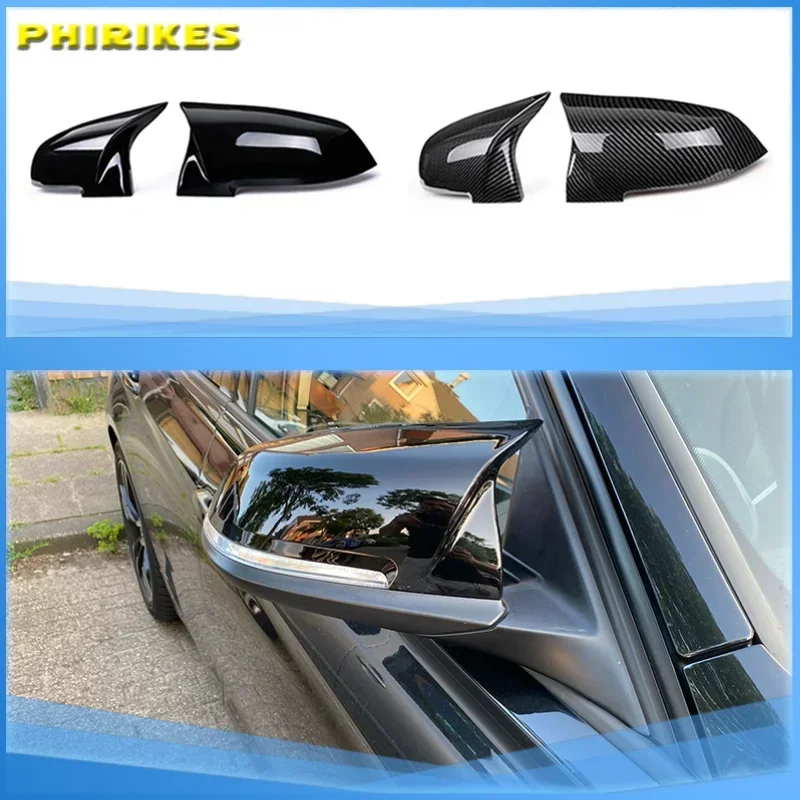 

2 pieces Rearview Mirror Cover Cap Carbon Black for BMW Series 1 2 3 4 X M 220i 328i 420i F20 F21 F22 F23 F30 F32 F33 F36 X1