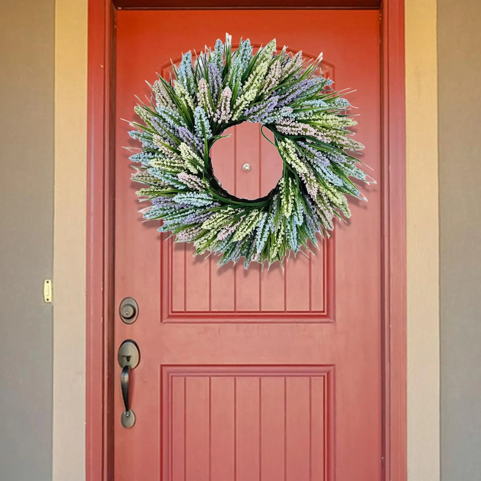 Lavender Spring Summer Wreath Front Door Wreath for Farmhouse Window Wall