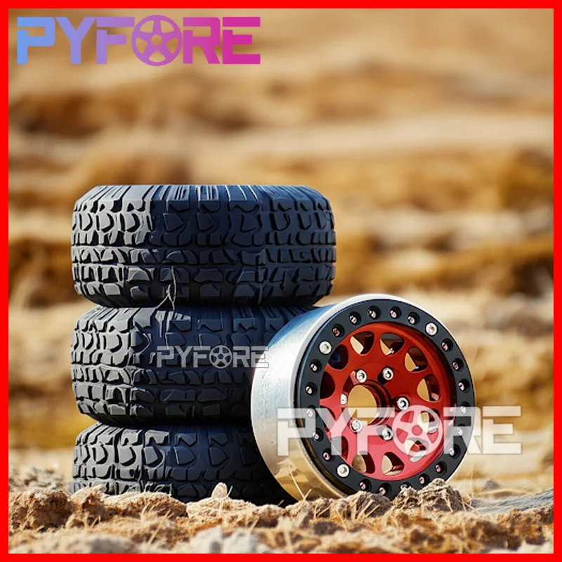 

PYFORE 4PCS 1.9 Inch 120X45mm Climbing RC Cars Tires with Metal Wheel Hub for 1/10 RC Simulation Model Car Crawler