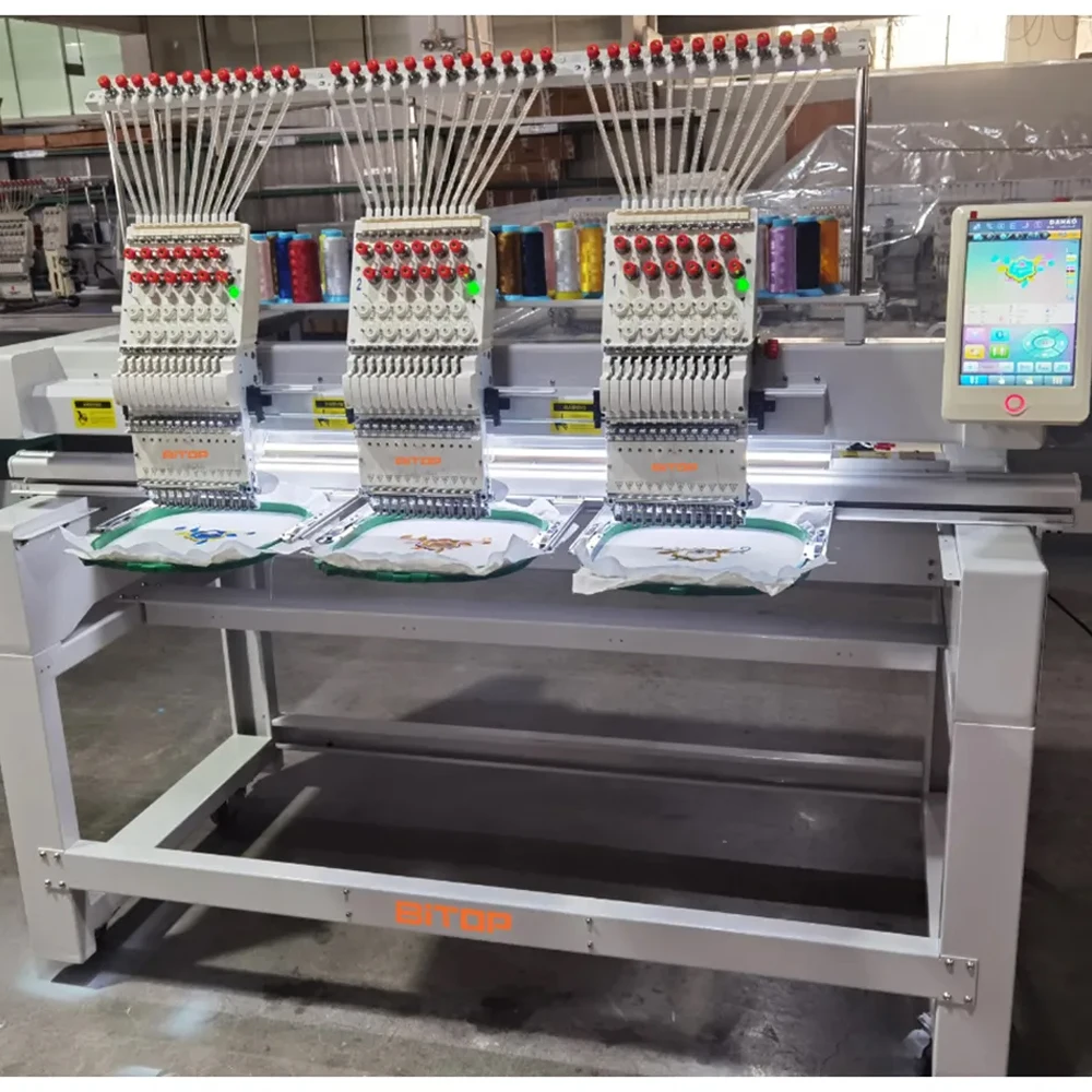 Custom Size Flat Table Multi Needle Computerized Embroidery Machine New Condition with Core Motor Components for Home Use
