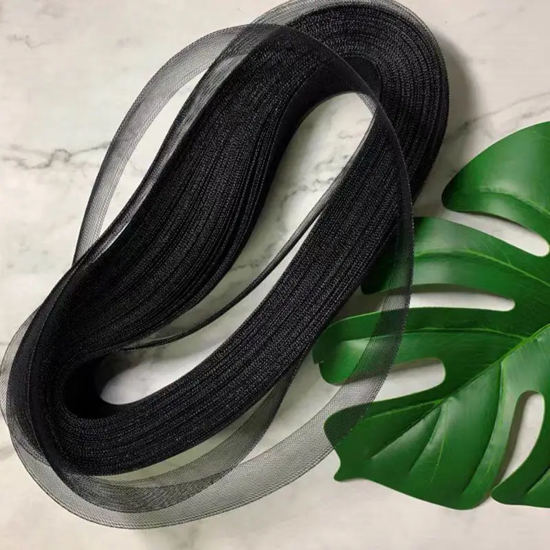 Weiche Polyester-Mesh-Band, glattes Crinolina-Flachband mit Crinolina-Stoff für Hüte/Bastelarbeiten/Kleidungszubehör – Detail 6